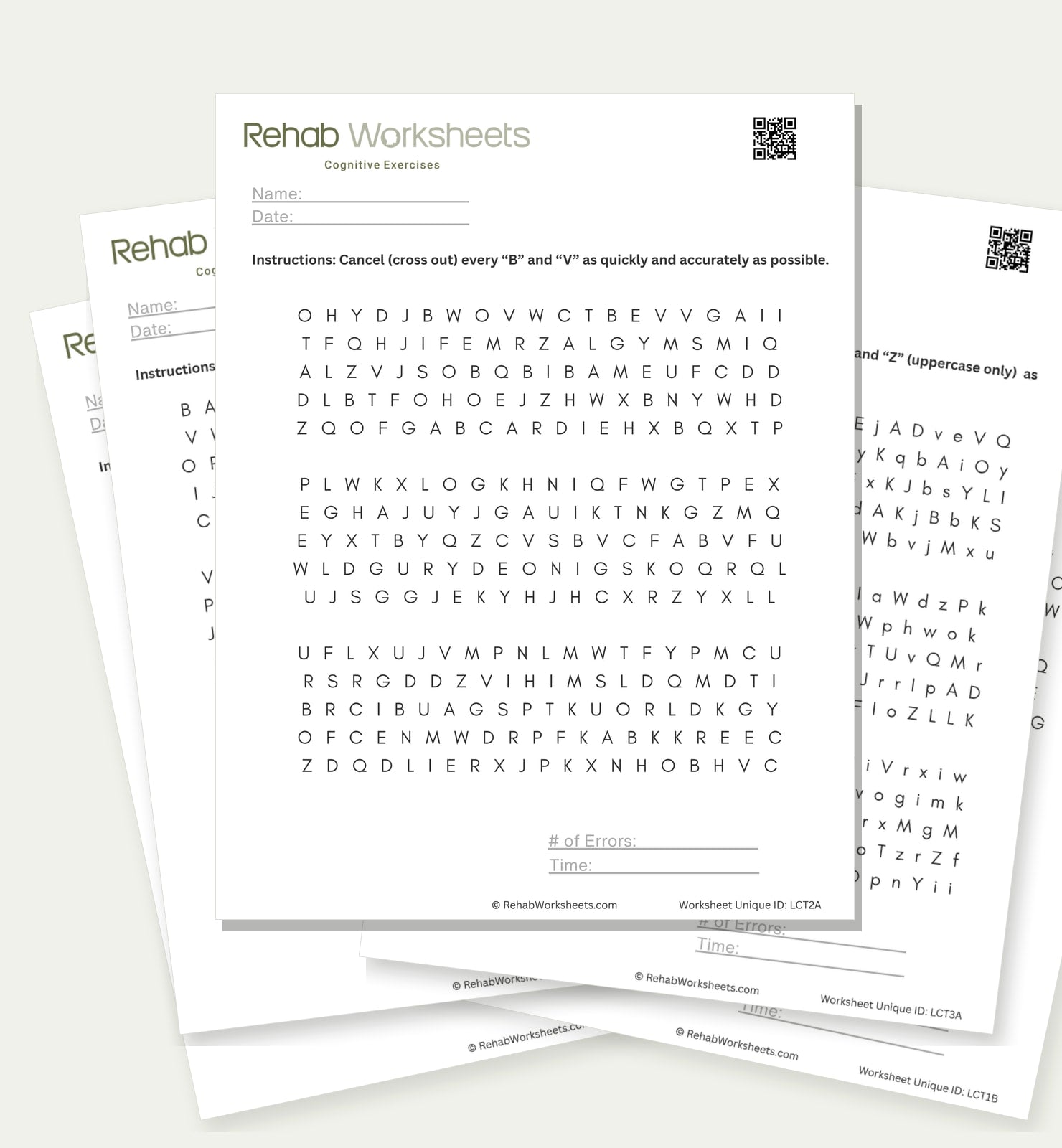 Letter Cancellation Worksheets