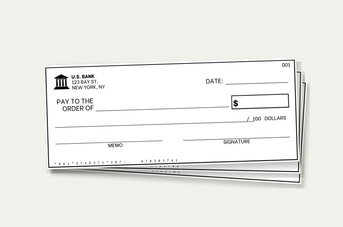 Bound practice checkbook