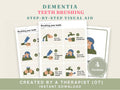 Dementia teeth brushing cards: step-by-step visual aid in four versions, created by an occupational therapist