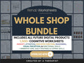 Whole Shop Bundle from Rehab Worksheets: 1,500+ cognitive worksheets covering memory, attention, executive function, reasoning, visual perception, functional skills, dementia care, daily routines and coping skills