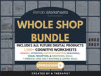 Whole Shop Bundle from Rehab Worksheets: 1,500+ cognitive worksheets covering memory, attention, executive function, reasoning, visual perception, functional skills, dementia care, daily routines and coping skills