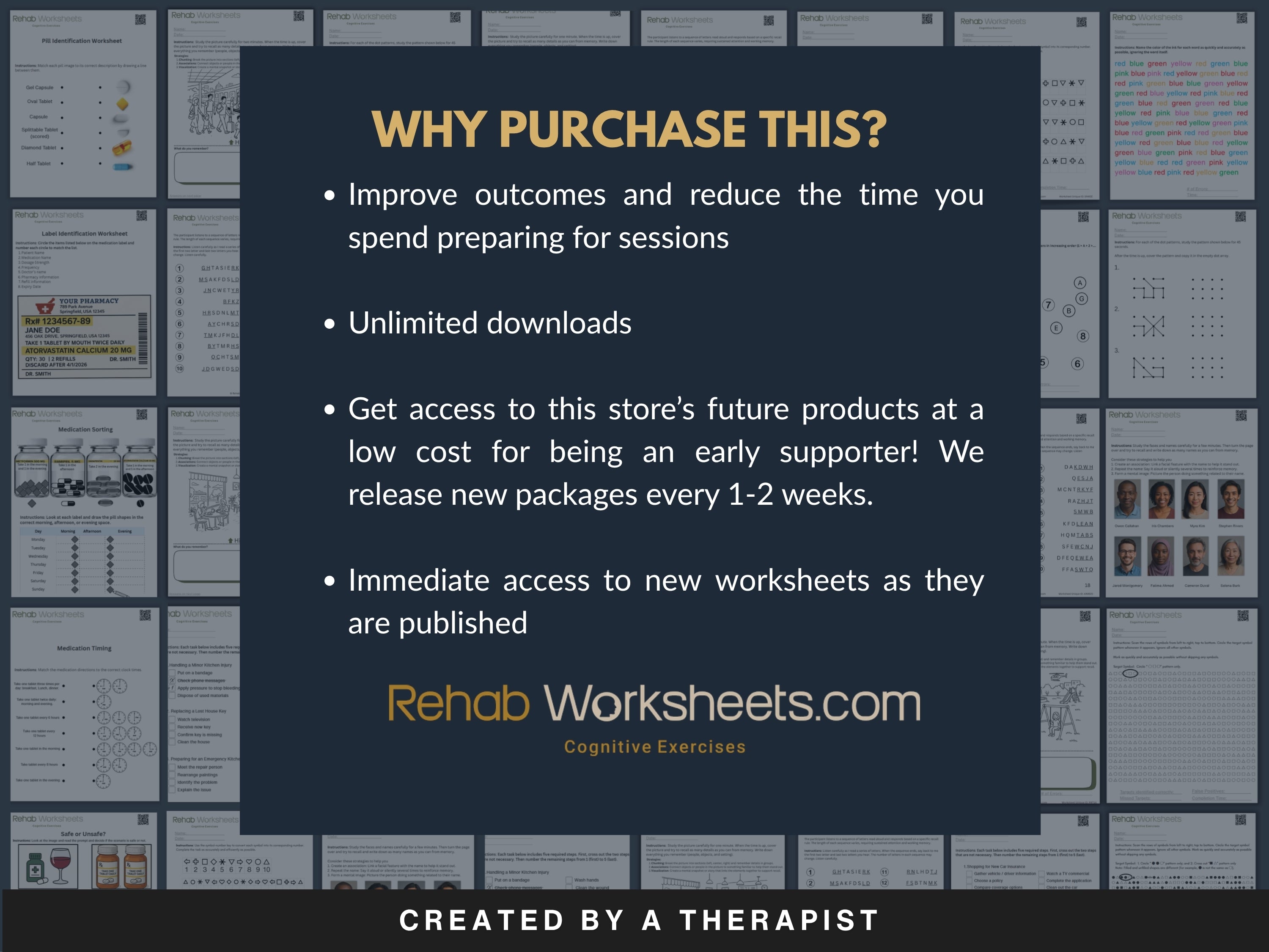 Why purchase the whole shop bundle: improve outcomes, unlimited downloads, low-cost access to future products and immediate access to new worksheets
