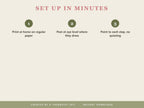 Set up in minutes: print at home on regular paper, post at eye level where they dress, point to each step without quizzing