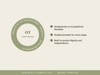 Created by an occupational therapist: graded prompts for every stage, built to protect dignity and independence