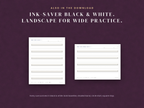 Also included: ink-saver black and white set and landscape pages for wide practice