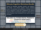 Digital mega bundle from Rehab Worksheets featuring multiple downloadable mental health and therapy resources in a single product.