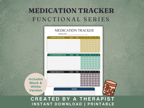Weekly Medication Tracker Printable — Simple Pill Schedule