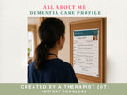 All About Me — Dementia Care Profile (Printable & Fillable PDF)