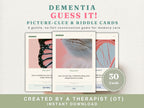 Guess It! Picture Riddle Cards for Dementia (30 Cards) — No-Fail Memory Care Game