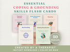 Coping Skills & Grounding Flash Cards — Printable Calming Strategies