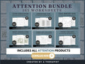 Attention Worksheets Bundle (165) — Complete Attention Rehab Set