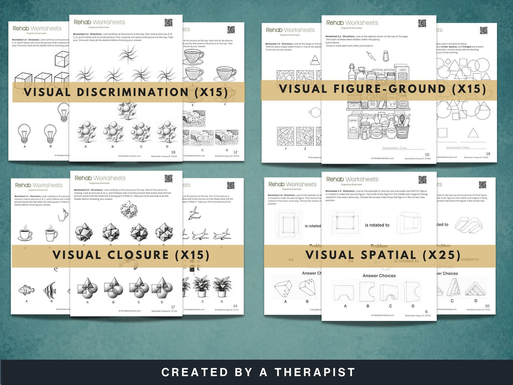 Visual Perception Worksheets Bundle — Motor-Free Visual Perception Set