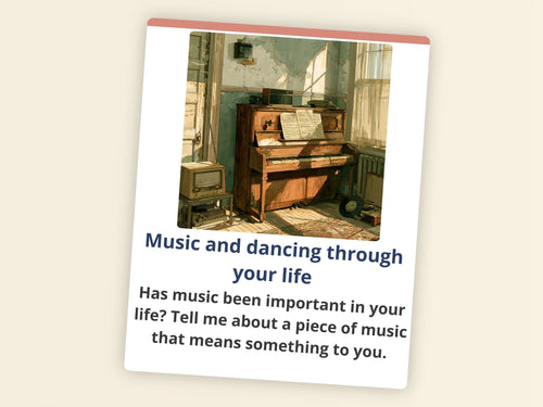 Dementia Reminiscence Cards (40) — Illustrated Conversation Prompts