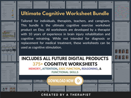 Entire Shop Mega Bundle (Digital) - All Digital Downloads in One Product - Rehab Worksheets