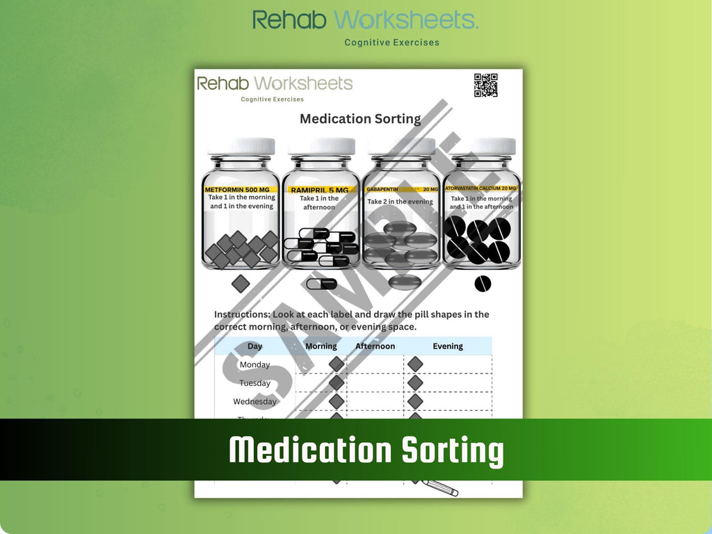 Medication Management (10 Worksheets) - Functional