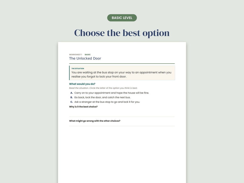 Problem Solving Worksheets for Adults (30) — Real-Life Scenarios