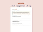Problem Solving Worksheets for Adults (30) — Real-Life Scenarios