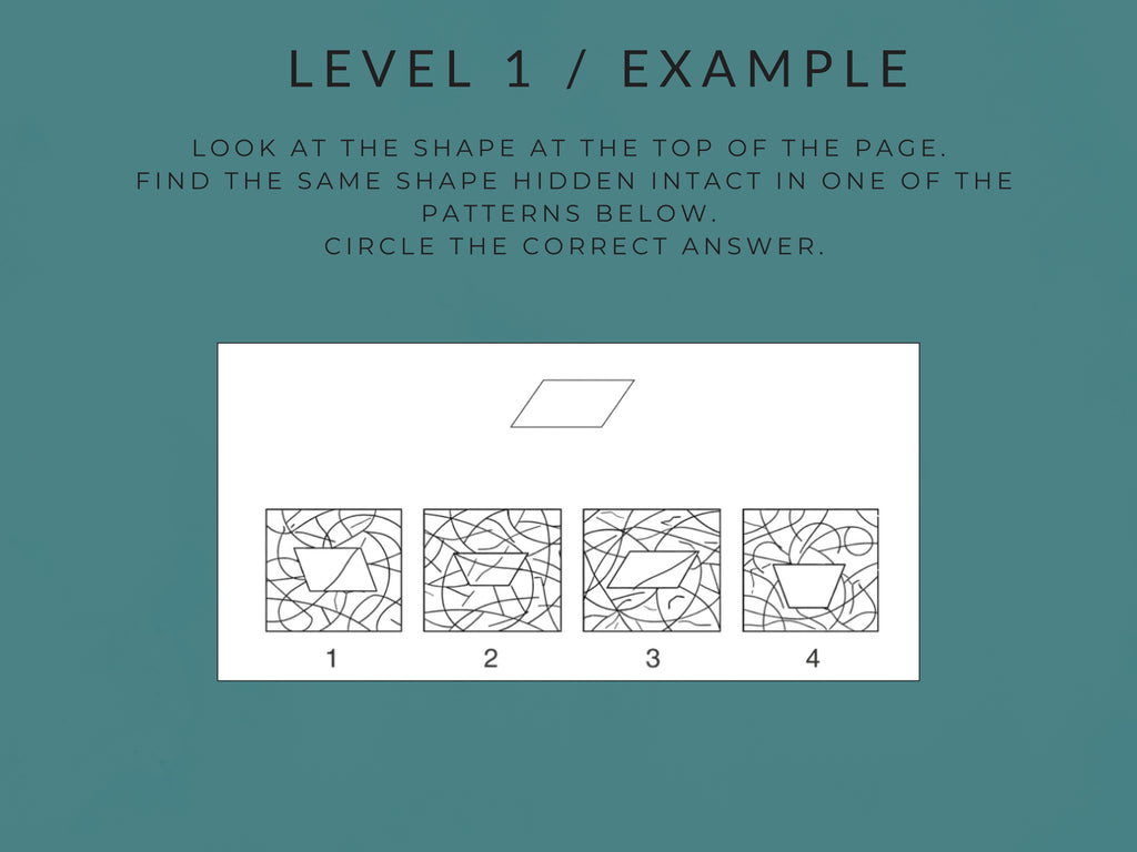 Visual Figure-Ground Worksheets by Rehab Worksheets, showing colorful pages for visual perception practice.