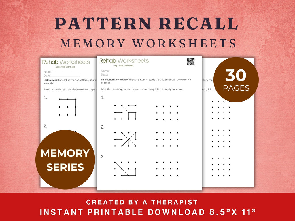 Memory Worksheets Bundle (120) — Complete Memory Rehab Set