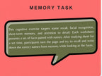 Face Name Memory (20 Worksheets) - Memory