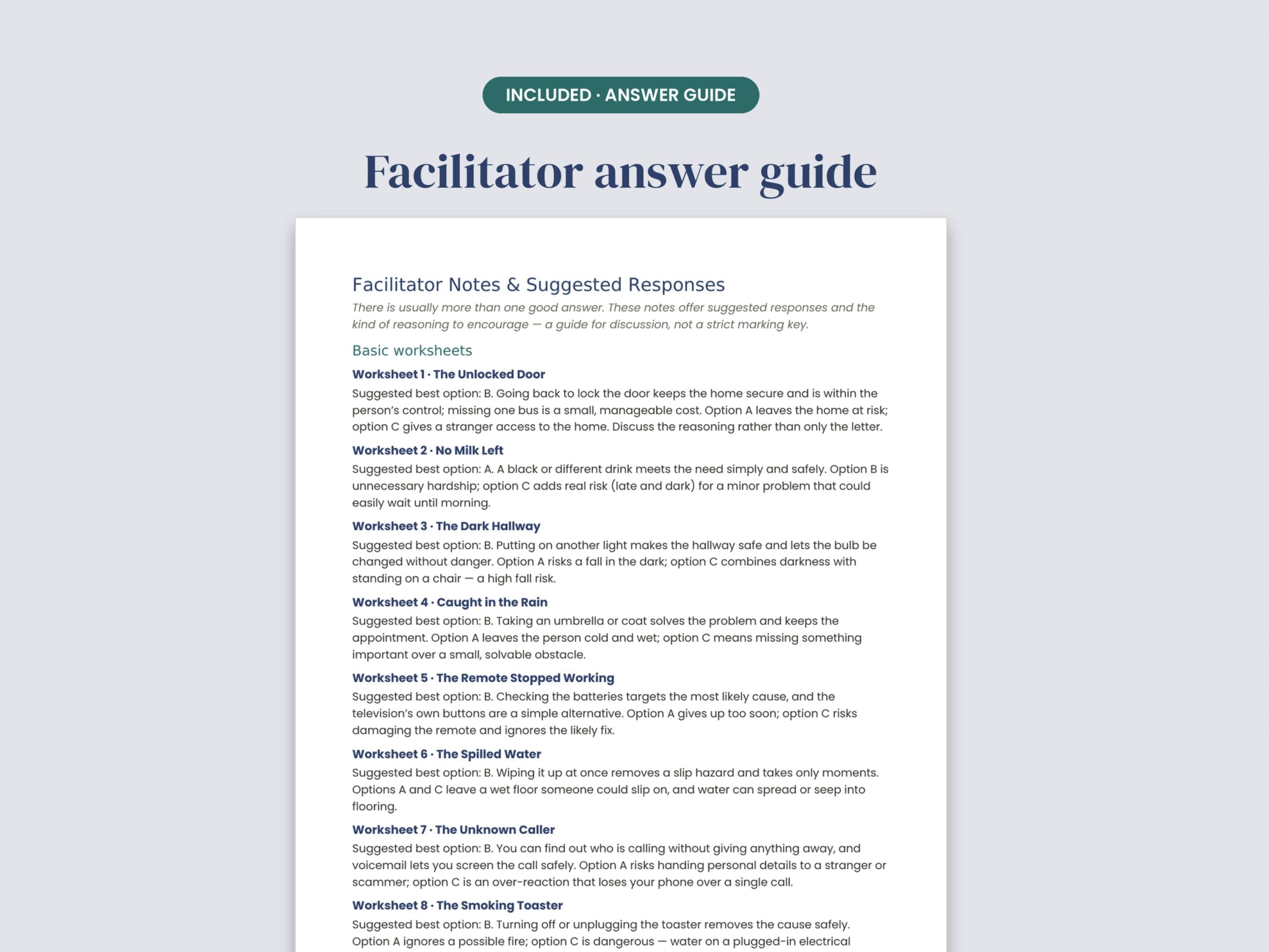 Problem Solving Worksheets for Adults (30) — Real-Life Scenarios