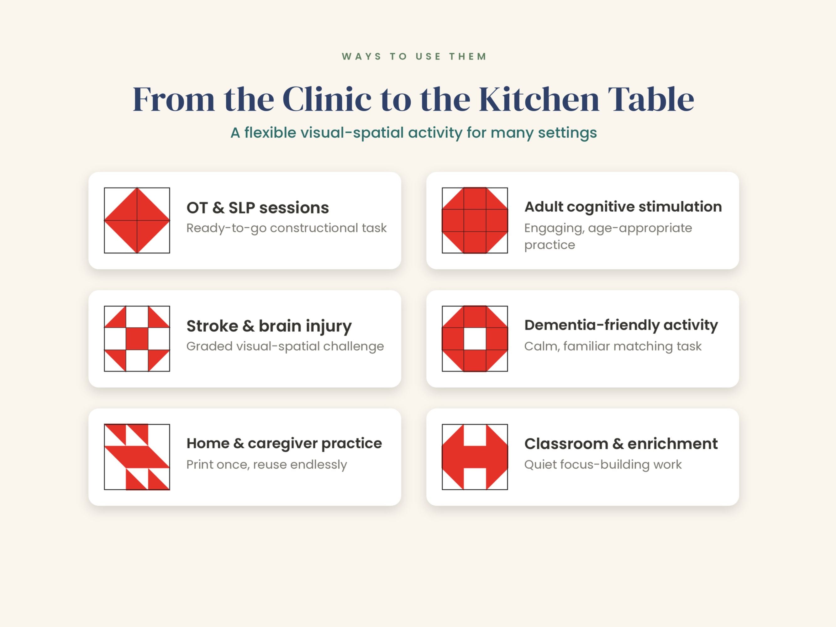 Kohs Block Design Pattern Cards (50) — Printable Graded Set