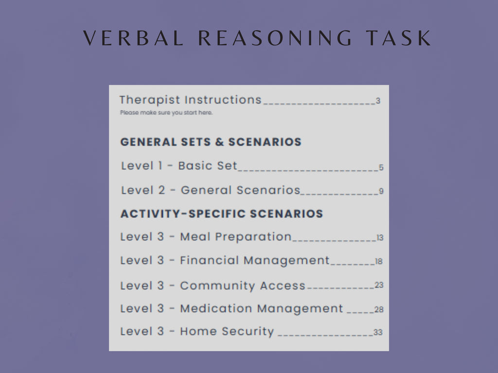 Safety Reasoning Worksheets (26 Worksheets) – Verbal Reasoning - Rehab Worksheets
