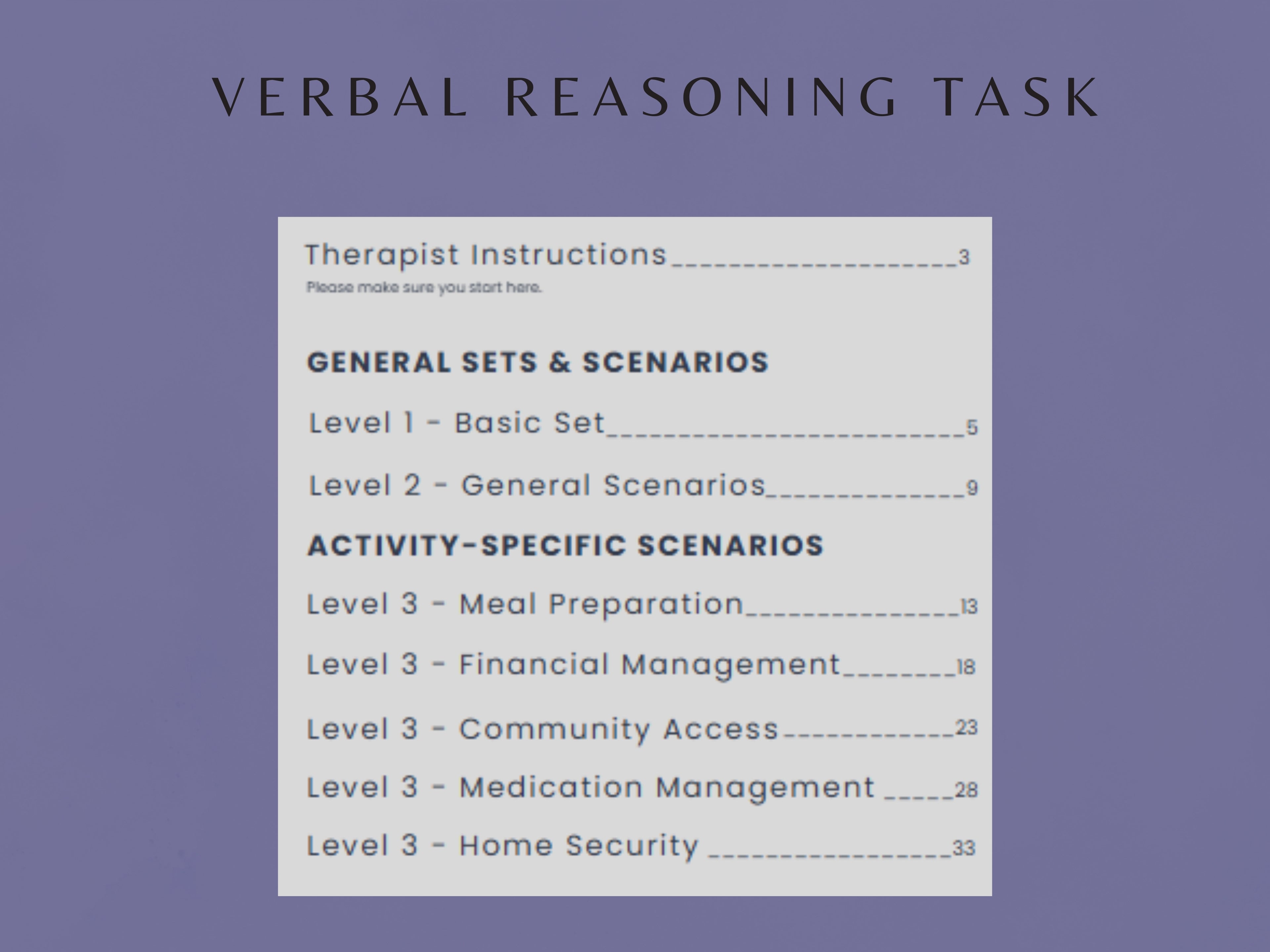 Safety Reasoning Worksheets (26 Worksheets) – Verbal Reasoning - Rehab Worksheets