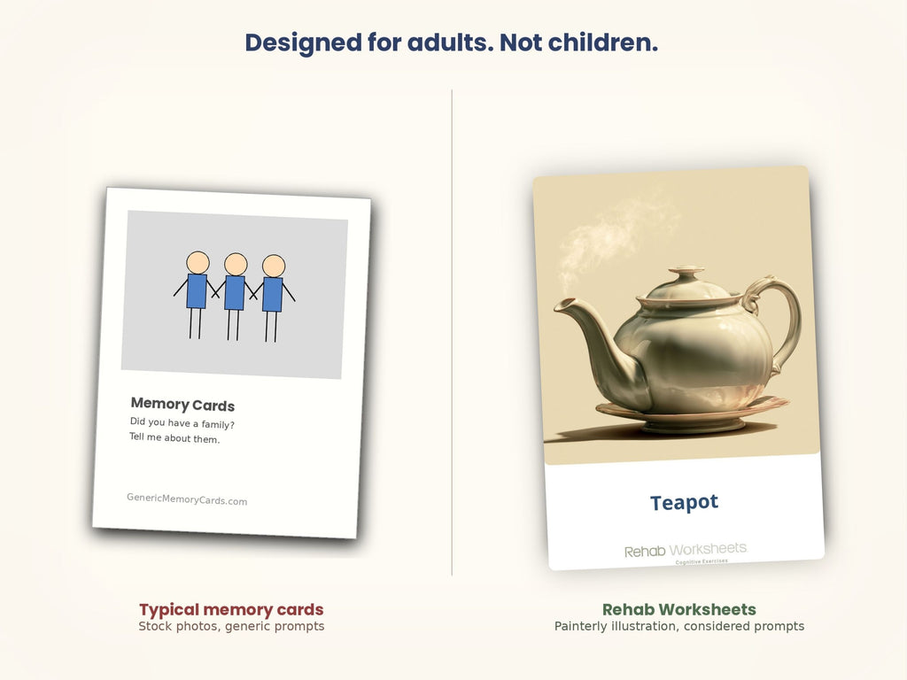 Picture Matching Cards for Dementia (30 Pairs) — Memory Care Activity