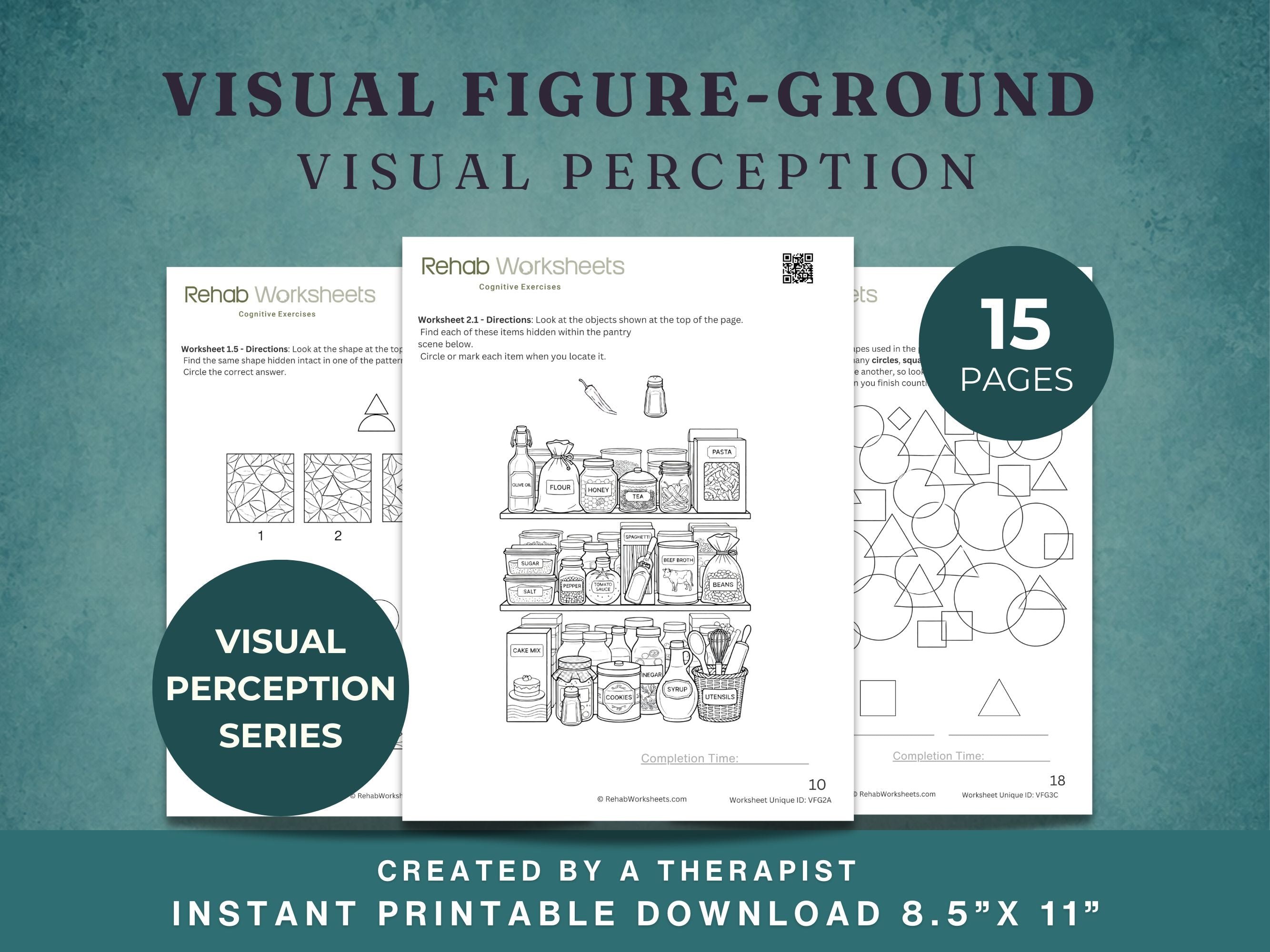 Visual Perception Worksheets Bundle — Motor-Free Visual Perception Set