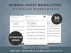 Attention Worksheets Bundle (165) — Complete Attention Rehab Set