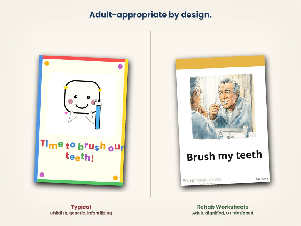 Dementia Daily Routine Cards — Visual Schedule for Memory Loss