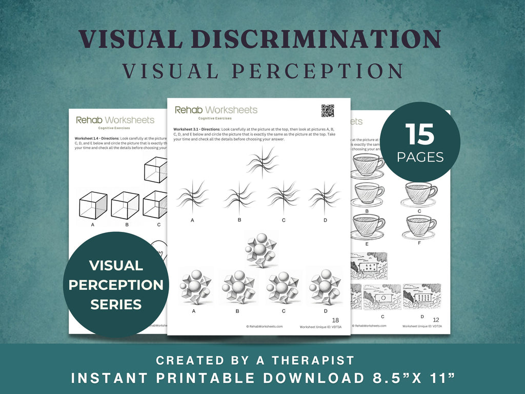 Visual Perception Worksheets Bundle — Motor-Free Visual Perception Set