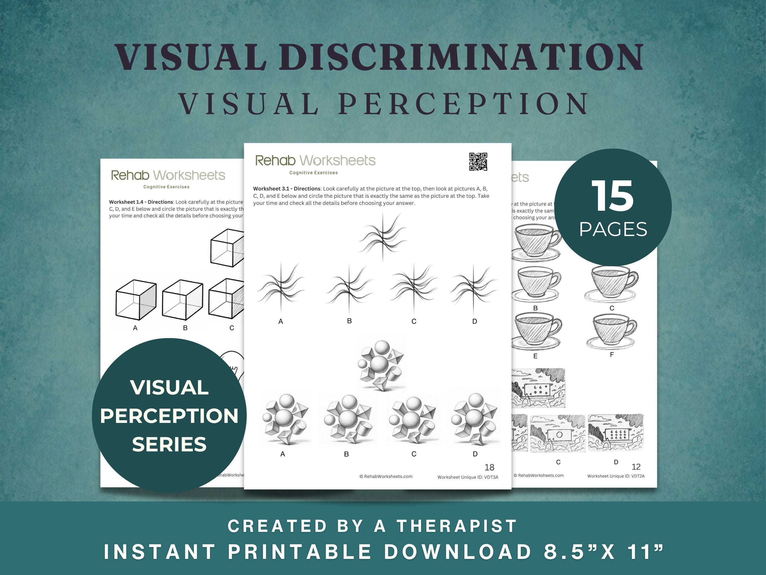 Visual Perception Worksheets Bundle — Motor-Free Visual Perception Set