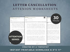 Attention Worksheets Bundle (165) — Complete Attention Rehab Set