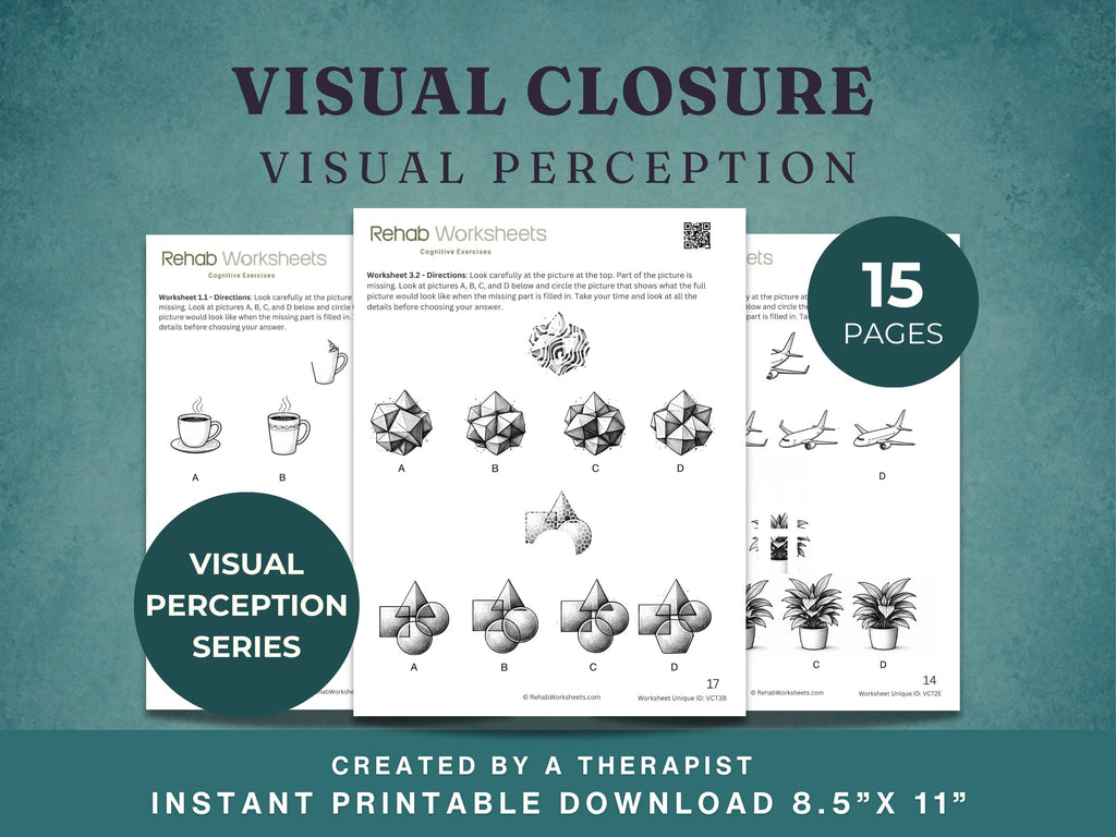 Visual Perception Worksheets Bundle — Motor-Free Visual Perception Set