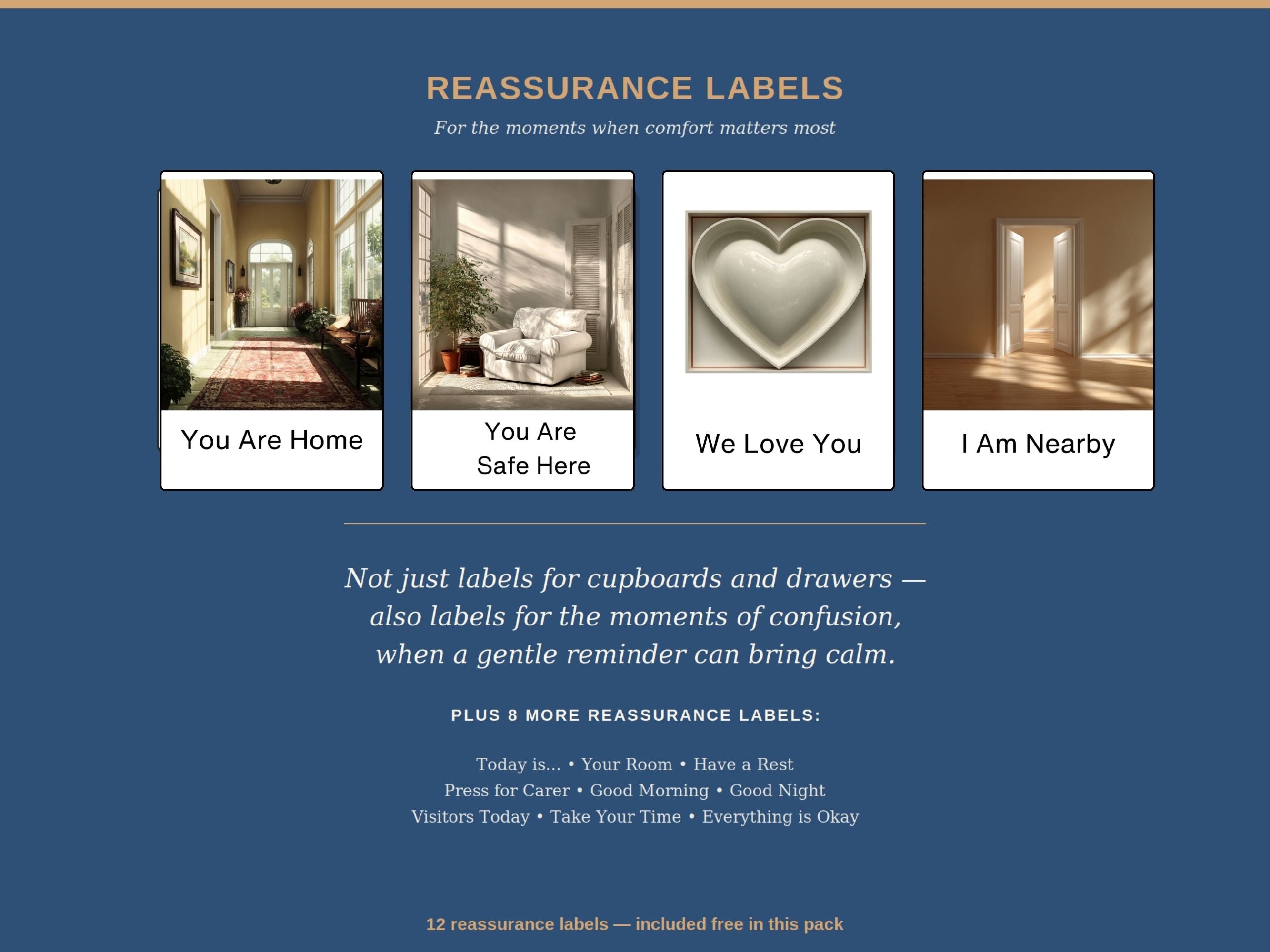 Dementia Home Labels — 100+ Large-Print Picture Signs for the Whole House