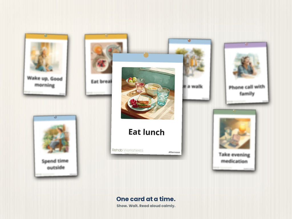 Dementia Daily Routine Cards — Visual Schedule for Memory Loss