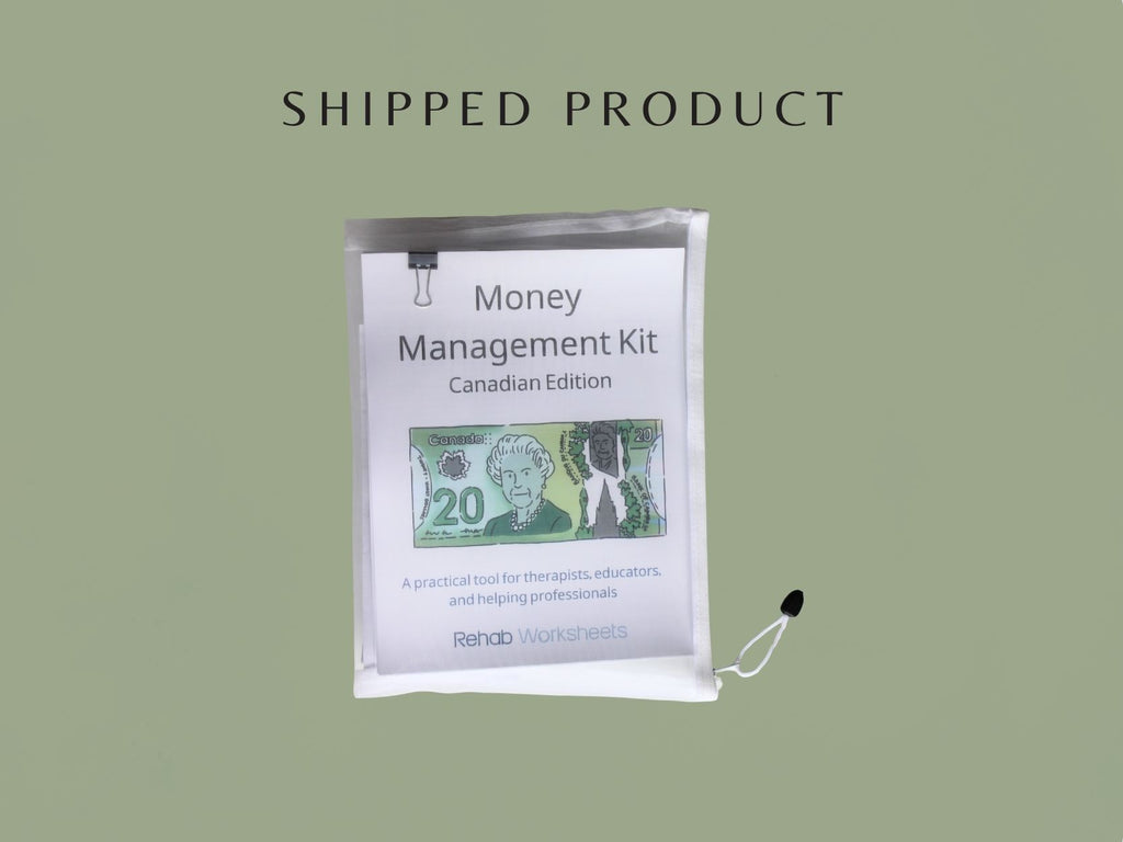Money Management Kit - Canadian Edition - Occupational Therapy Tool, Speech Therapy Activity, Cognitive Training, Physical Kit