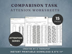Attention Worksheets Bundle (165) — Complete Attention Rehab Set