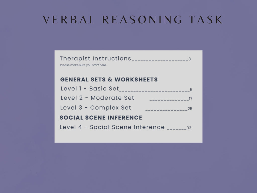 Social Reasoning (30 Worksheets) - Reasoning - Rehab Worksheets