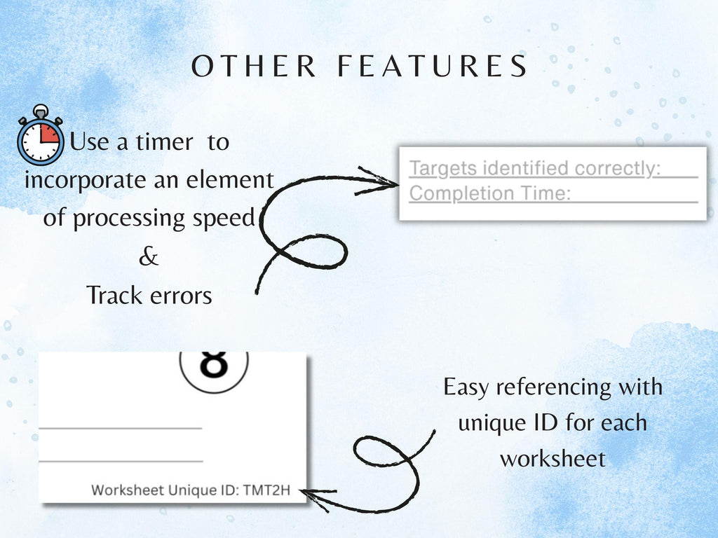 Letter Cancellation Task (30 Worksheets) - Attention