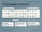 Close-up of an alternating attention answer key: stars circled before the switch sign, triangles circled after it