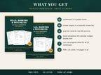 The worksheets cover and the answer key cover next to a list of what the download includes