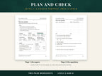A Level 4 two-page worksheet: page 1 holds the papers, page 2 the questions, the change and the self-check