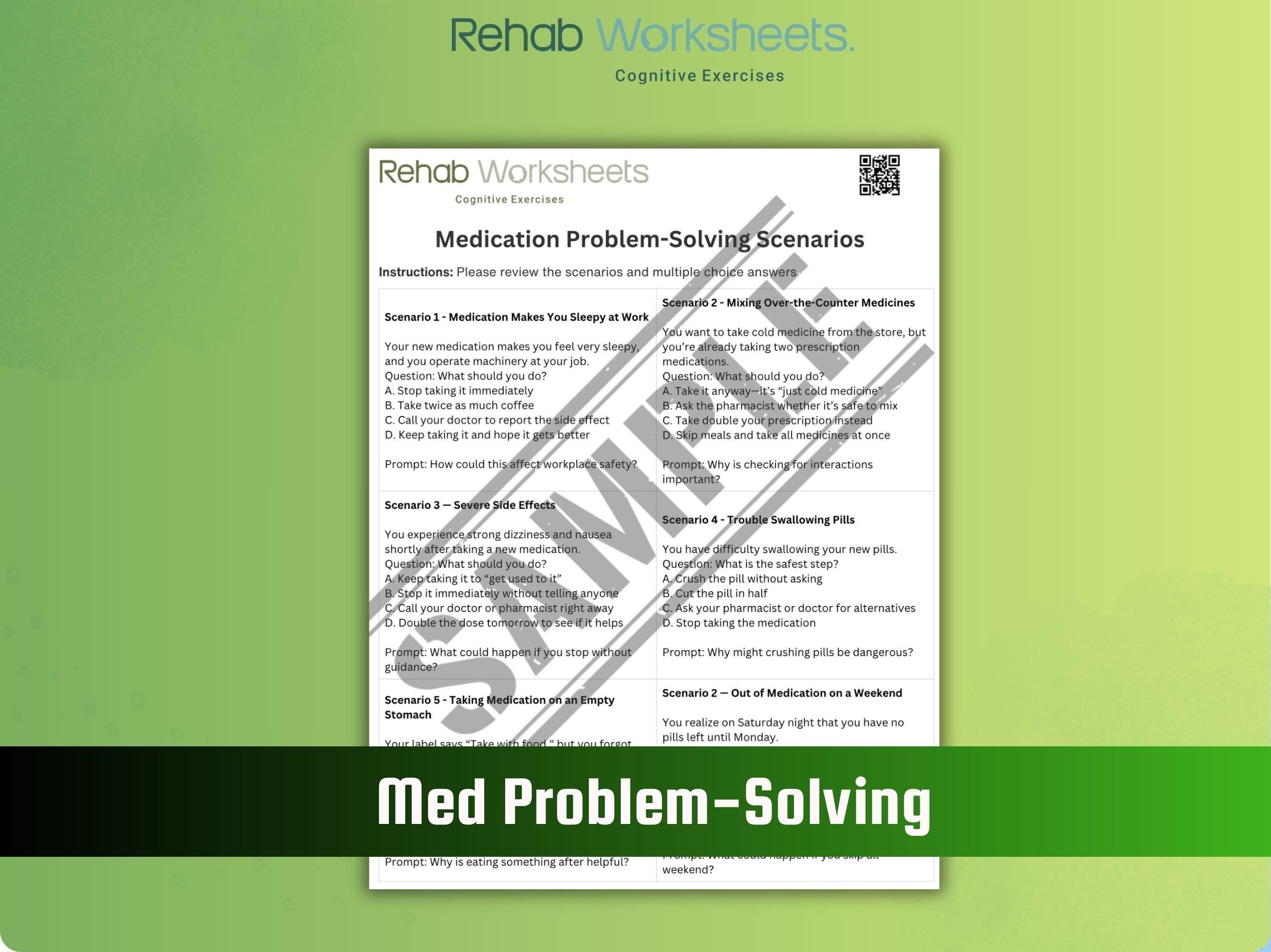 Medication Management (10 Worksheets) - Functional