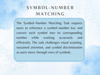 Symbol–Number Matching Task (30 Worksheets) - Attention