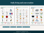 Three boards for daily life: Mobility, Food and Small talk