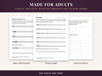 Three interior pages: a lowercase letter family, a joins page and the signature page
