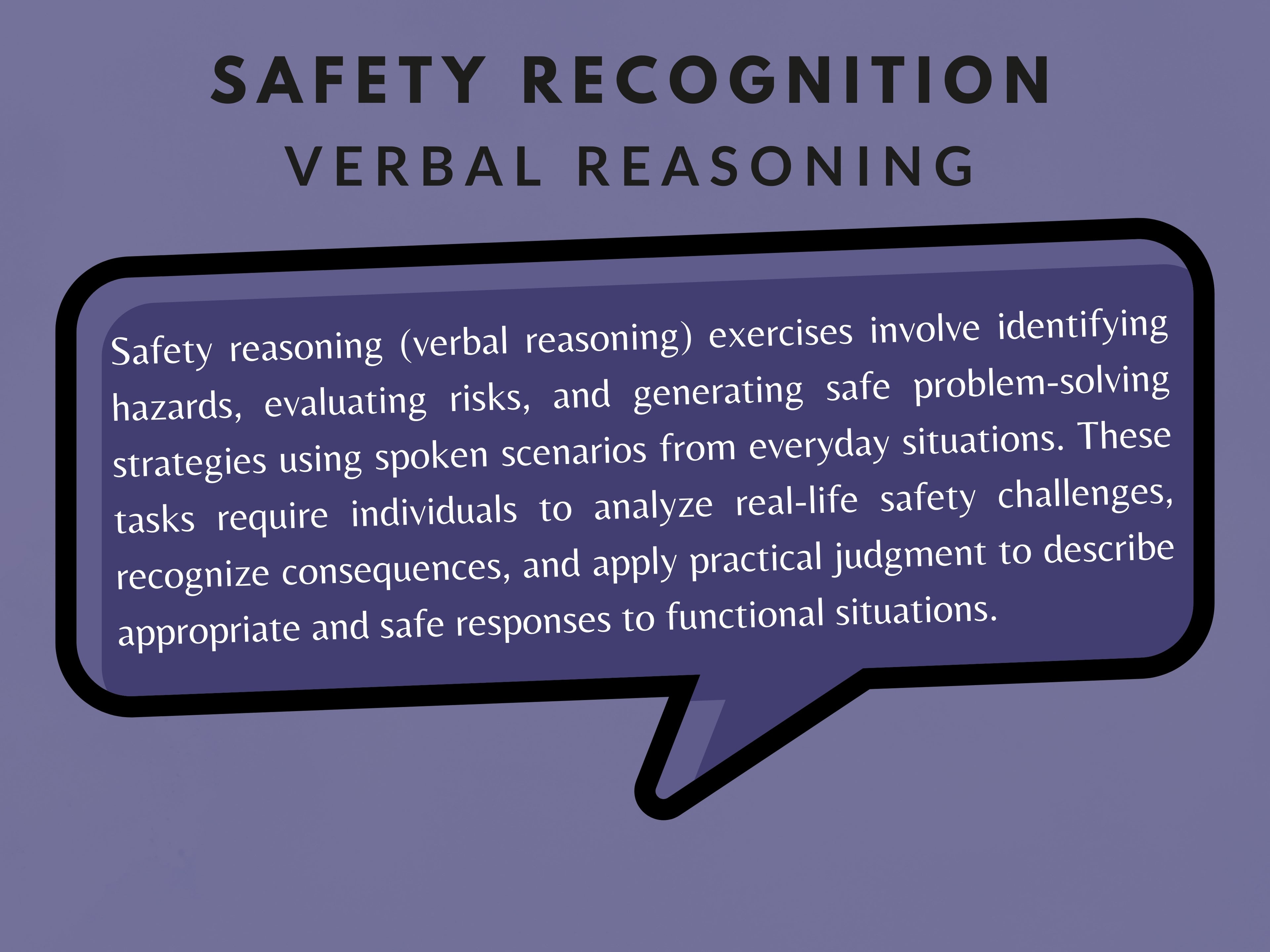 Safety Reasoning Worksheets (26 Worksheets) – Verbal Reasoning - Rehab Worksheets